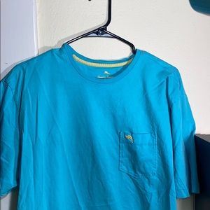 Large Teal Tommy Bahama pocket T-shirt